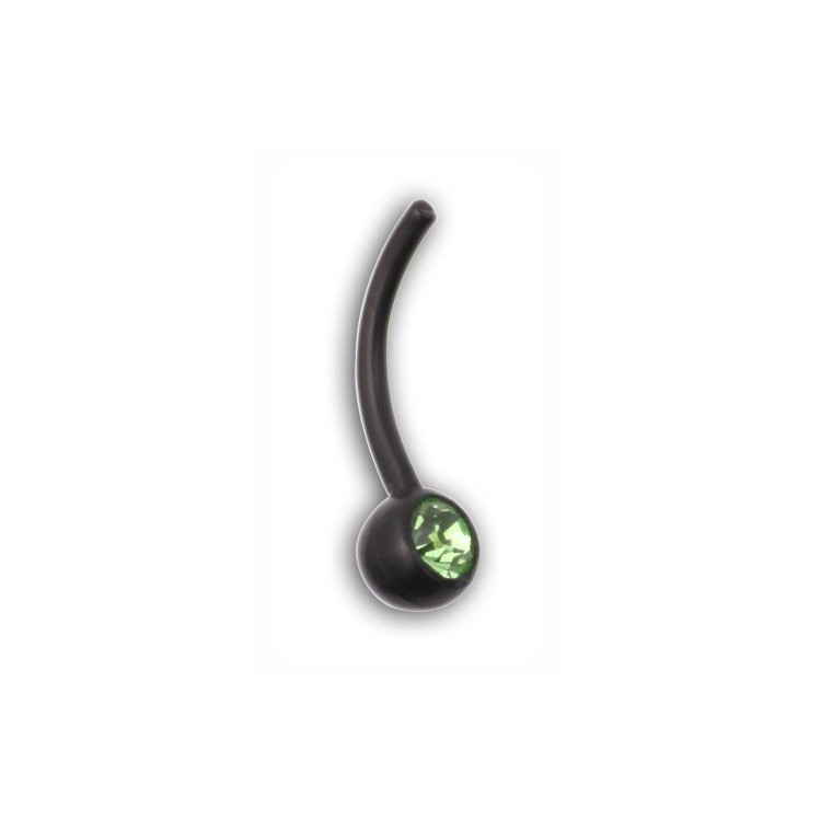 BIOFLEX BLACK JEWELLED NAVEL BARBELLS BIOFLEX BLACK JEWELLED NAVEL BARBELLS
