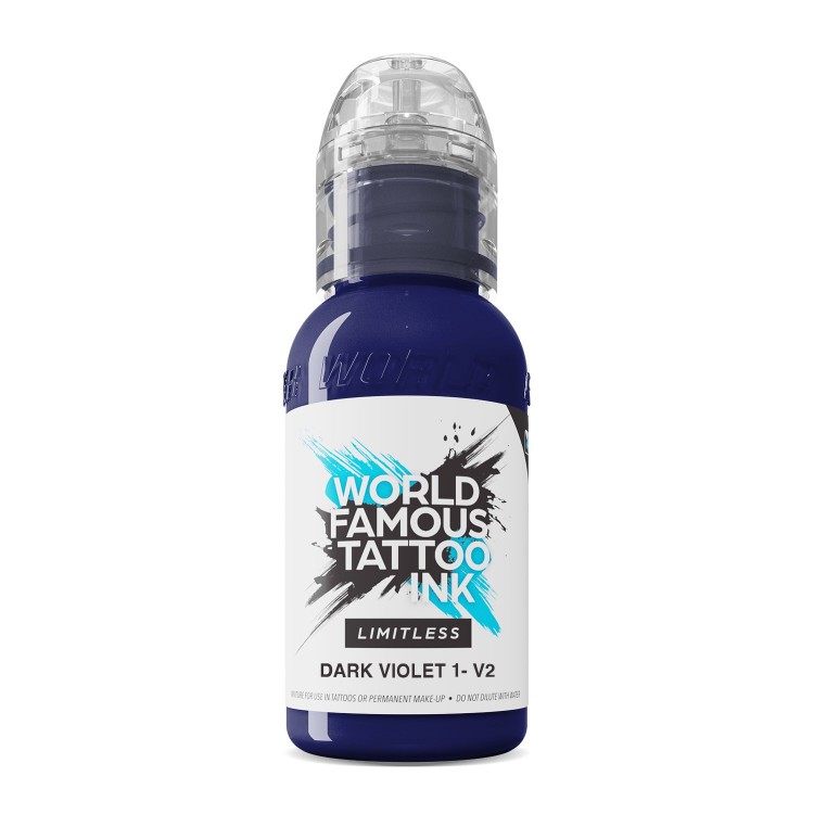 DARK VIOLET 1 V2 - World Famous Limitless - 30ml - Colore Tattoo REACH DARK VIOLET 1 V2 - World Famous Limitless - 30ml - Colore Tattoo REACH