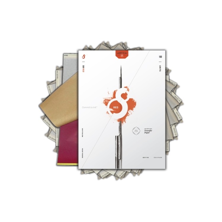 S8 Red Carta Termica per Stencil con Stampante - Rossa - 210x280mm - 100pz. S8 Red Carta Termica per Stencil con Stampante - Rossa - 210x280mm - 100pz.