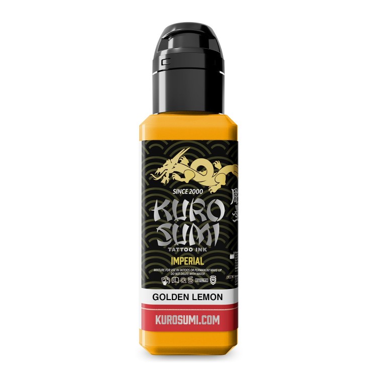 GOLDEN LEMON - Kuro Sumi Imperial - 44ml - Colore Tattoo REACH GOLDEN LEMON - Kuro Sumi Imperial - 44ml - Colore Tattoo REACH