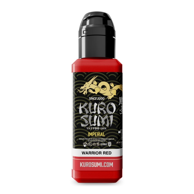 WARRIOR RED - Kuro Sumi Imperial - 44ml - Colore Tattoo REACH WARRIOR RED - Kuro Sumi Imperial - 44ml - Colore Tattoo REACH