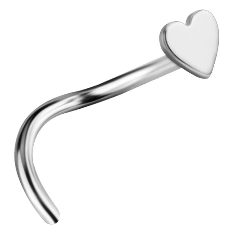 TT NOSE STUDS HEART 0,8mm TT NOSE STUDS HEART 0,8mm