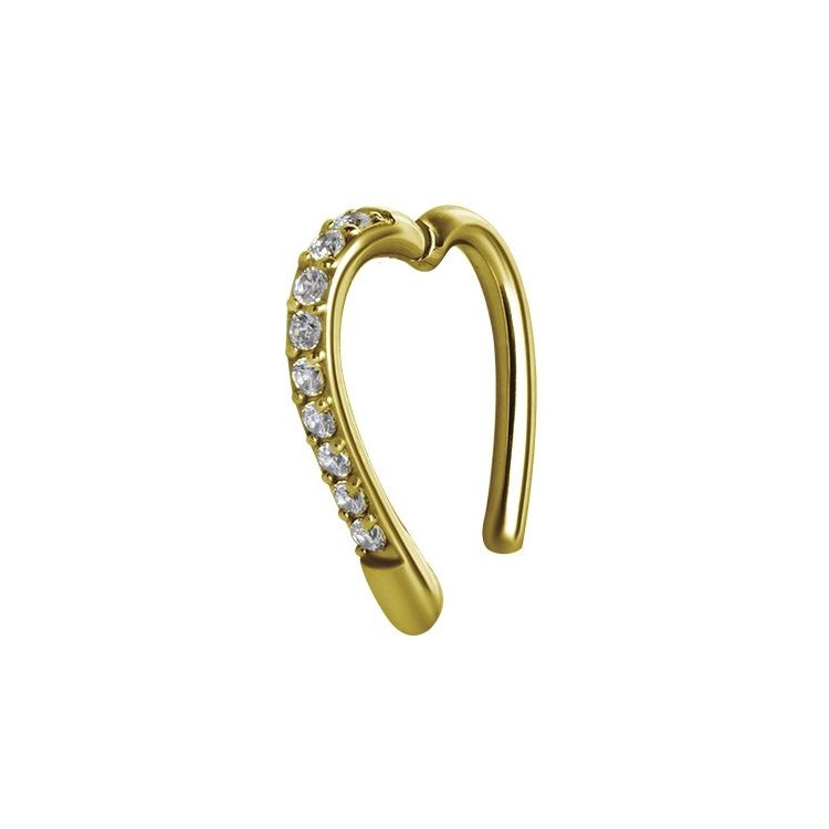 GD 316 HINGED JEWELLED HEART RING 1,6x10mm WH GD 316 HINGED JEWELLED HEART RING 1,6x10mm WH