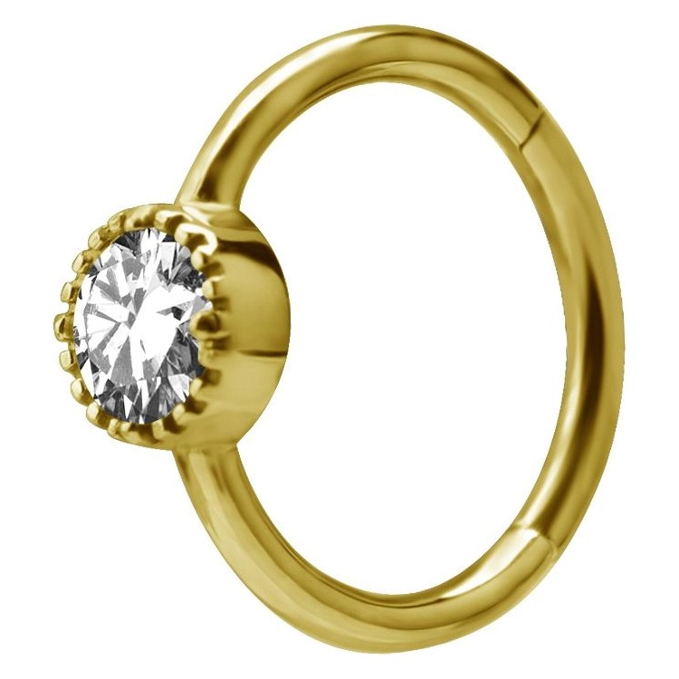 GD 316 HINGED RING SET W. ZIRCONIA 1,2x12mm WH GD 316 HINGED RING SET W. ZIRCONIA 1,2x12mm WH