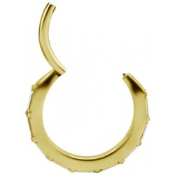 GD 316 HINGED RING SET W. BAGUETTE ZIRCONIA 1,2x12mm WH