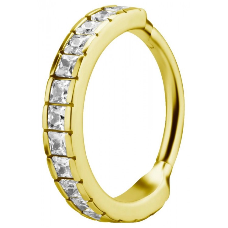 GD 316 HINGED RING SET W. SQUARE ZIRCONIA 1,2x12mm WH GD 316 HINGED RING SET W. SQUARE ZIRCONIA 1,2x12mm WH