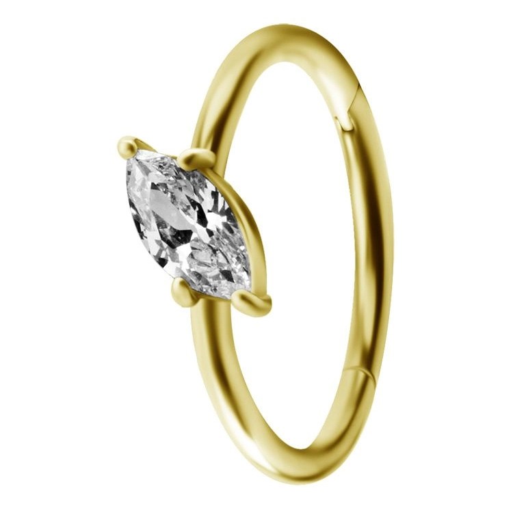 GD 316 HINGED RING SET W. MARQUISE ZIRCONIA 1,2x12mm WH