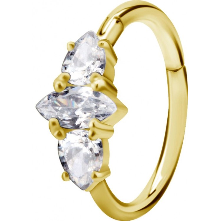GD 316 HINGED RING SET W. ZIRCONIA 1,2x12mm WH GD 316 HINGED RING SET W. ZIRCONIA 1,2x12mm WH