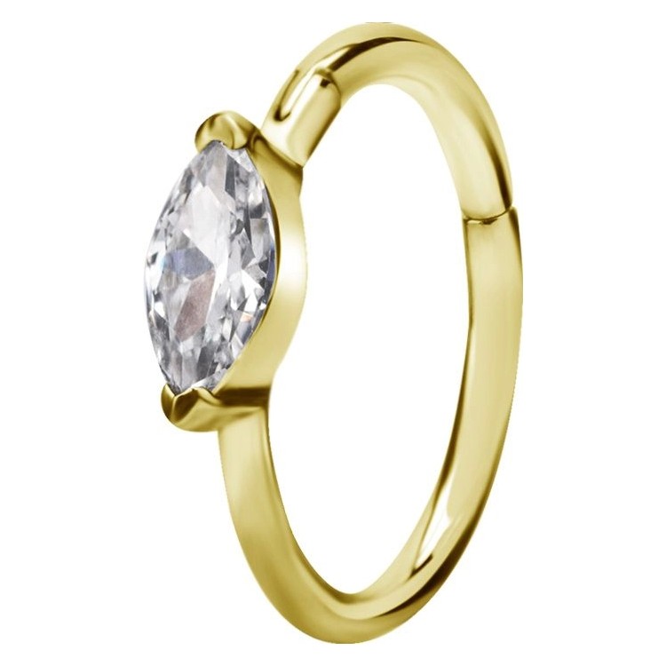 GD 316 HINGED RING SET W. MARQUISE ZIRCONIA 1,2x12mm WH GD 316 HINGED RING SET W. MARQUISE ZIRCONIA 1,2x12mm WH