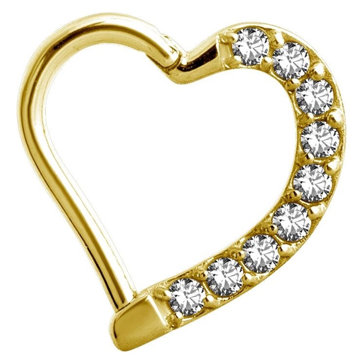 GD 316 JEWELLED HINGED HEART RING LEFT GD 316 JEWELLED HINGED HEART RING LEFT