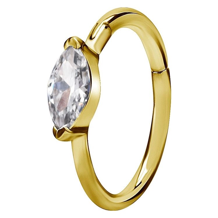 GD 316 HINGED RING SET W. MARQUISE ZIRCONIA GD 316 HINGED RING SET W. MARQUISE ZIRCONIA