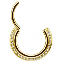 GD 316 TRIPLE SLANTED HINGED RING SET W. ZIRCONIA
