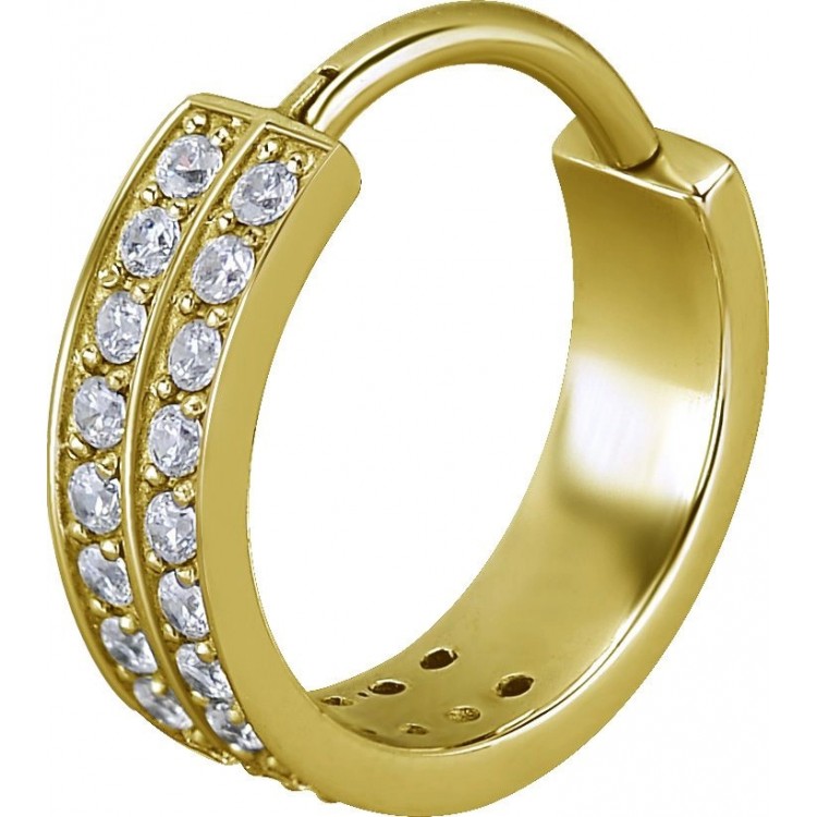 GD 316 HINGED RING (DOUBLE ROW) SET W. ZIRCONIA GD 316 HINGED RING (DOUBLE ROW) SET W. ZIRCONIA