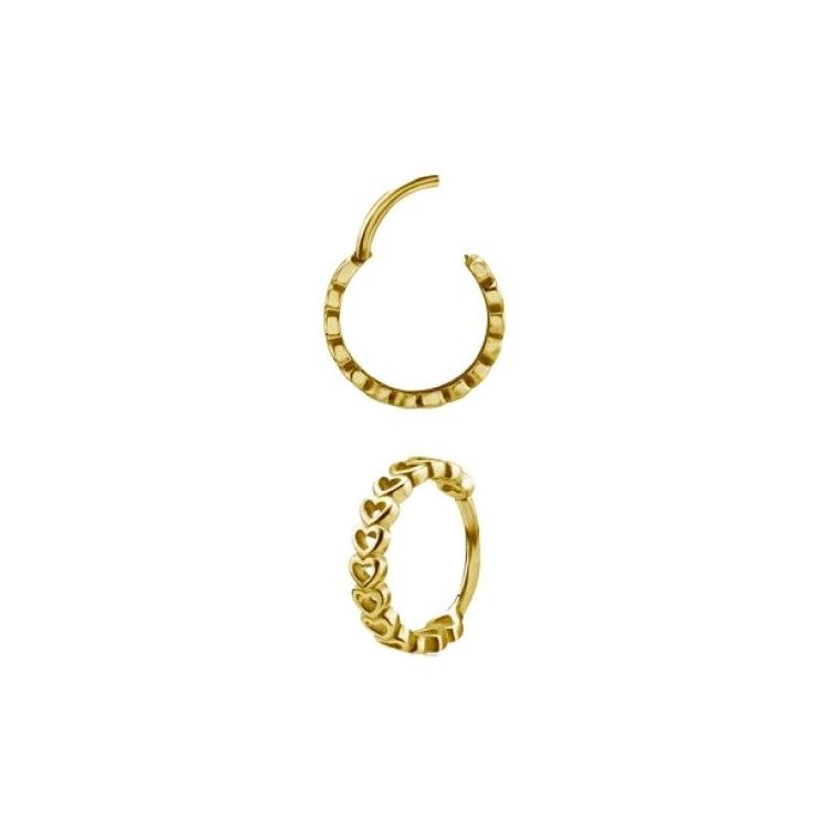GD 316 HINGED CLICKER (HEARTS) 1,2x10mm GD 316 HINGED CLICKER (HEARTS) 1,2x10mm