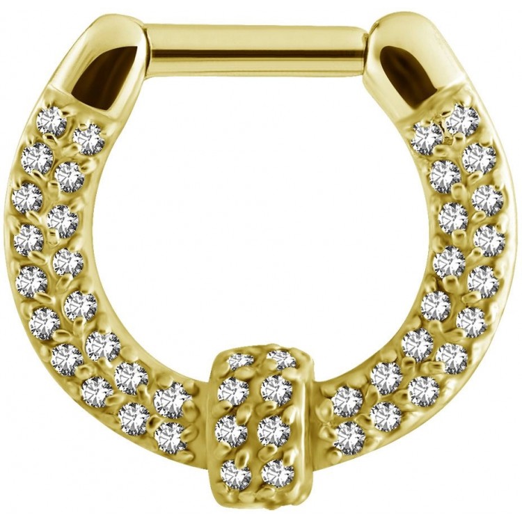 GD 316 SEPTUM CLICKERS SWAROVSKI PAVE SETTING GD 316 SEPTUM CLICKERS SWAROVSKI PAVE SETTING