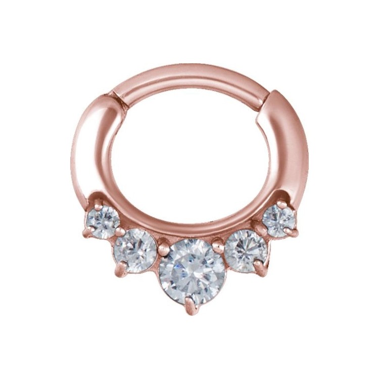 RG 316 JEWELLED CURVED BAR SEPTUM CLICKERS mod 12 RG 316 JEWELLED CURVED BAR SEPTUM CLICKERS mod 12