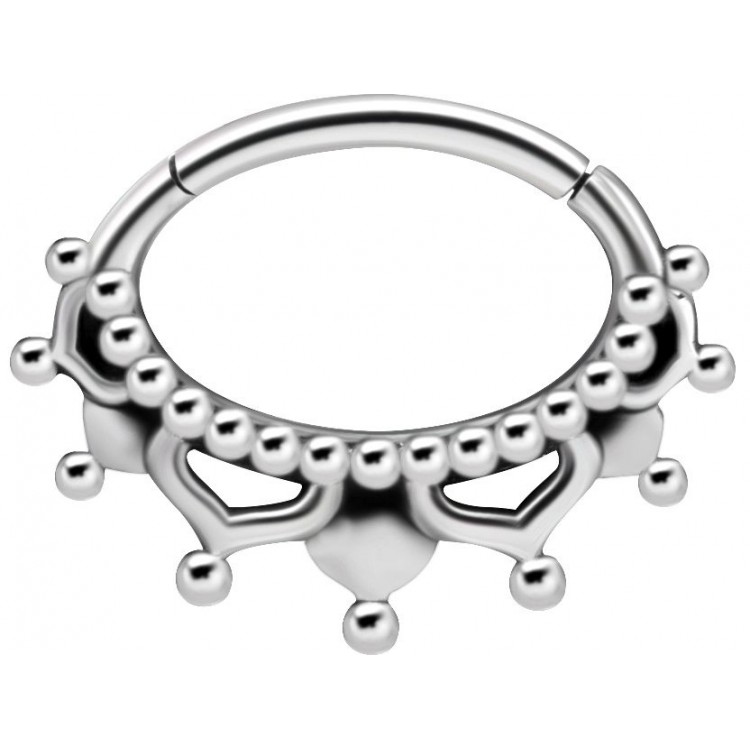 SS 316 HINGED SEPTUM & DAITH CLICKERS 1,2x6mm mod.8 SS 316 HINGED SEPTUM & DAITH CLICKERS 1,2x6mm mod.8