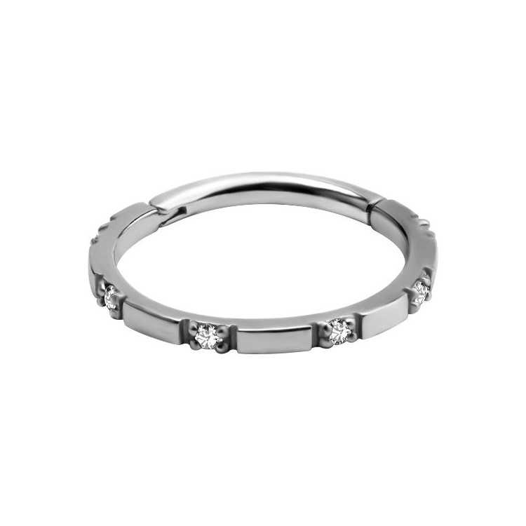 SS 316 HINGED RING SET with Jewels SS 316 HINGED RING SET with Jewels