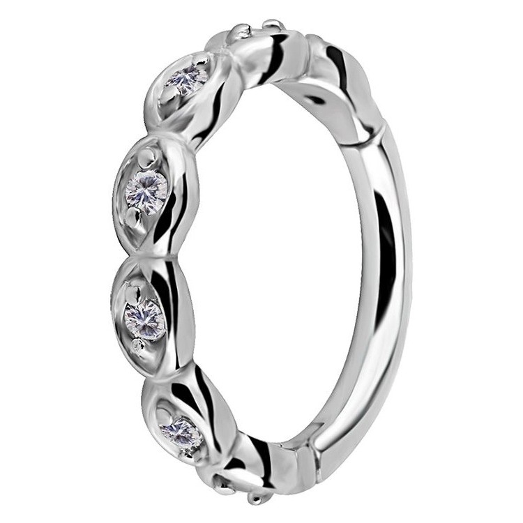 SS 316 HINGED RING SET with Jewels