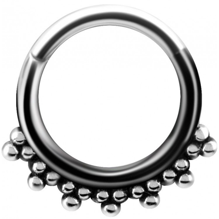 SS 316 HINGED TRIBAL CLICKER 1,2x8mm SS 316 HINGED TRIBAL CLICKER 1,2x8mm