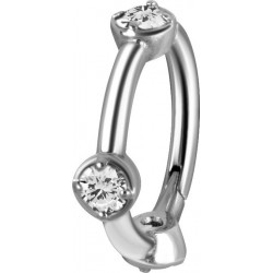 SS 316 HINGED RING SET W. ZIRCONIA