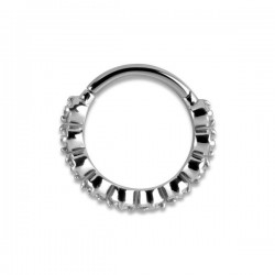 SS 316 HINGED RING W/ZIRCONIA mod.10