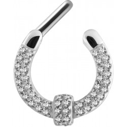 SS 316 SEPTUM CLICKERS SWAROVSKI PAVE SETTING