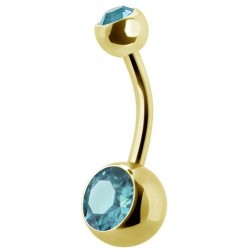 GD 316 8mm DOUBLE JEWEL NAVEL BARBELLS