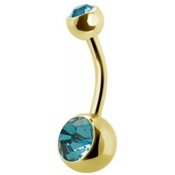GD 316 8mm DOUBLE JEWEL NAVEL BARBELLS