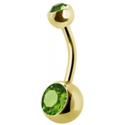 GD 316 8mm DOUBLE JEWEL NAVEL BARBELLS