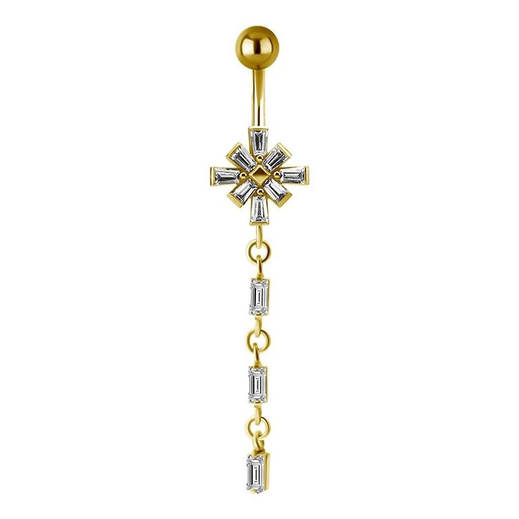 GD 316 JEWEL BANANA 1,6x10mm TAPPERED BAGUETTE CLUSTER - WH GD 316 JEWEL BANANA 1,6x10mm TAPPERED BAGUETTE CLUSTER - WH