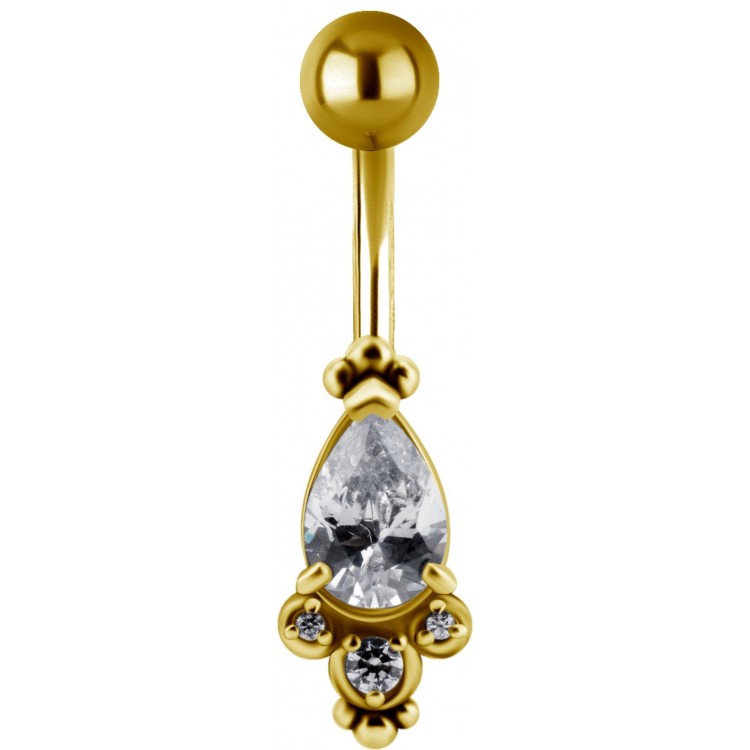 GD 316 JEWEL BANANA 1,6x10mm TRIBAL BELLY - model 22 WH GD 316 JEWEL BANANA 1,6x10mm TRIBAL BELLY - model 22 WH