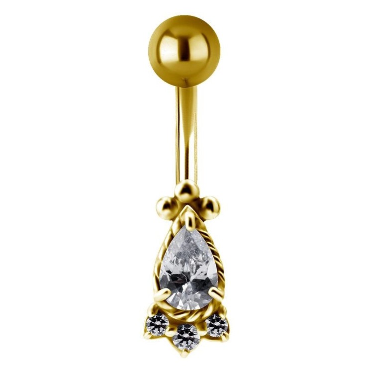 GD 316 JEWEL BANANA 1,6x10mm TRIBAL BELLY - model 23 WH GD 316 JEWEL BANANA 1,6x10mm TRIBAL BELLY - model 23 WH
