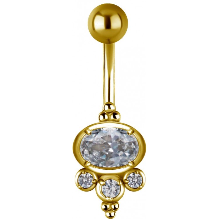 GD 316 JEWEL BANANA 1,6x10mm TRIBAL BELLY - model 21 WH GD 316 JEWEL BANANA 1,6x10mm TRIBAL BELLY - model 21 WH