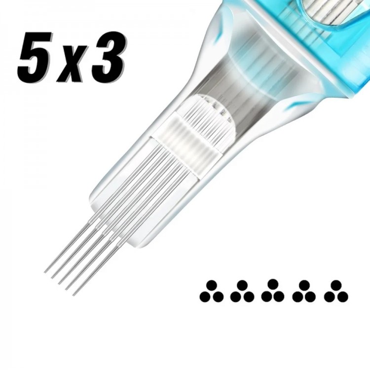 5x03 RS (Round Shader) 0,30mm - Long Taper - Cartucce Jconly VETAR - 20pz 5x03 RS (Round Shader) 0,30mm - Long Taper - Cartucce Jconly VETAR - 20pz
