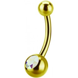 GD 316 6mm JEWEL NAVEL BARBELLS