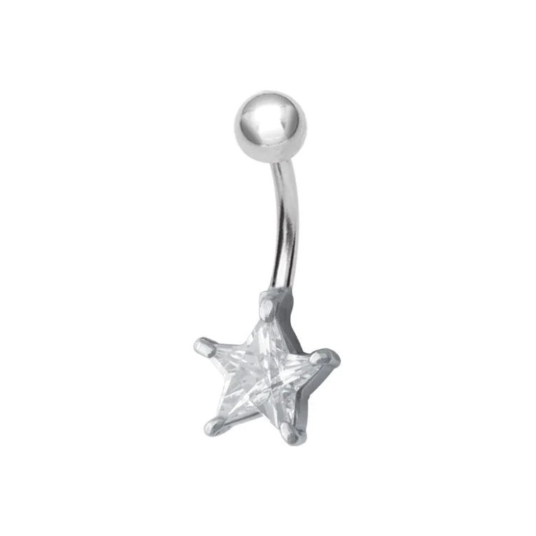 SS 316 BANANA WITH 8mm PRONG SET JEWEL 1,6x10mm WH SS 316 BANANA WITH 8mm PRONG SET JEWEL 1,6x10mm WH