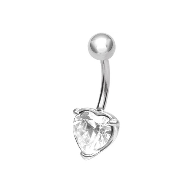 SS 316 BANANA WITH 8mm HEART PRONG SET 1,6x10mm WH SS 316 BANANA WITH 8mm HEART PRONG SET 1,6x10mm WH