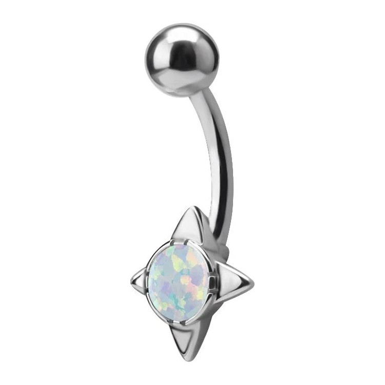 SS 316 OPAL BANANAS 1,6x10mm model 01 - WH SS 316 OPAL BANANAS 1,6x10mm model 01 - WH