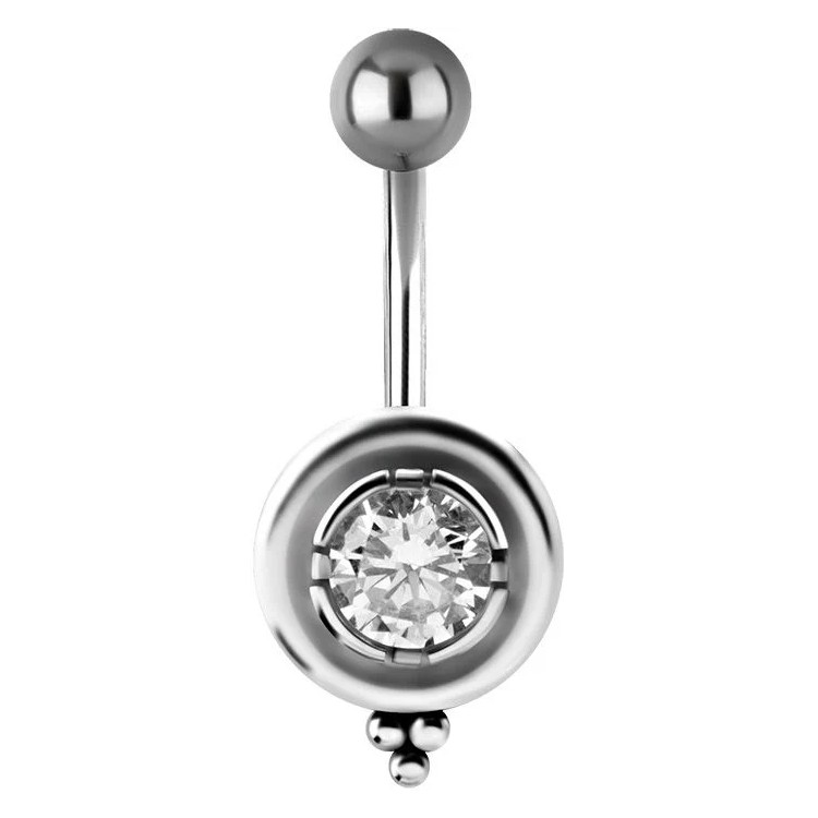 SS 316 JEWEL BANANA 1,6x10mm TRIBAL BELLY - model 27WH SS 316 JEWEL BANANA 1,6x10mm TRIBAL BELLY - model 27WH