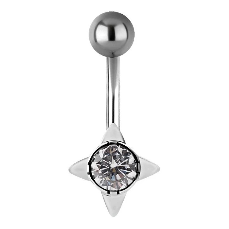 SS 316 JEWEL BANANA 1,6x10mm NORDIC STAR - WH SS 316 JEWEL BANANA 1,6x10mm NORDIC STAR - WH