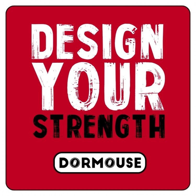 Adesivo DESIGN YOUR STRENGTH Dormouse - 5x5 cm Adesivo DESIGN YOUR STRENGTH Dormouse - 5x5 cm