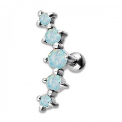 JEWELLED 5 HELIX BARBELL 2/2.5/3/2.5/2