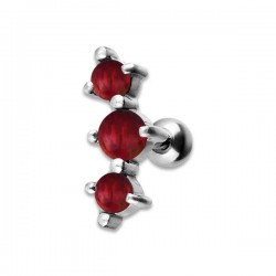 JEWELLED 3 HELIX BARBELL 2.5/3/2.5