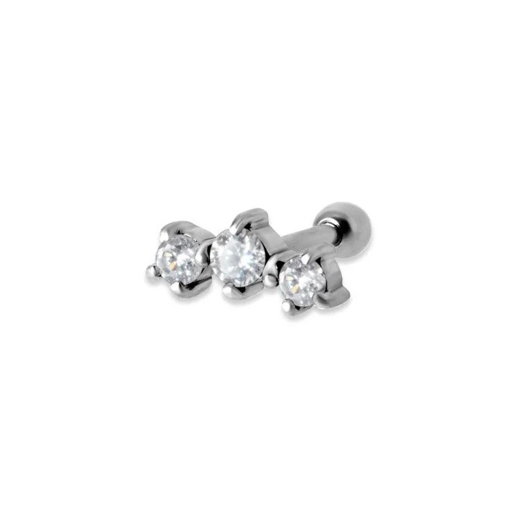 ZIRCONIA HELIX BARBELLS 2.5/3/2.5 ZIRCONIA HELIX BARBELLS 2.5/3/2.5