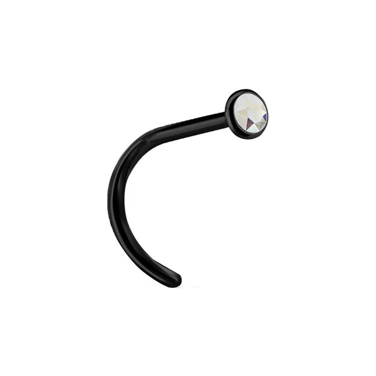BK 316 JEWELLD NOSE STUD BENT sfera 2.35mm BK 316 JEWELLD NOSE STUD BENT sfera 2.35mm