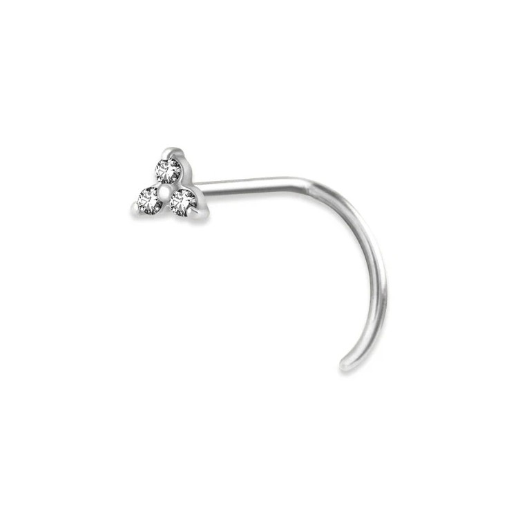 Trinity Curved Nose Stud Trinity Curved Nose Stud