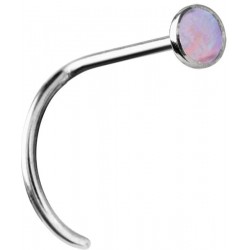 OPAL NOSE STUDS CURVED 0,8mm