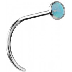 OPAL NOSE STUDS CURVED 0,8mm