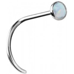 OPAL NOSE STUDS CURVED 0,8mm